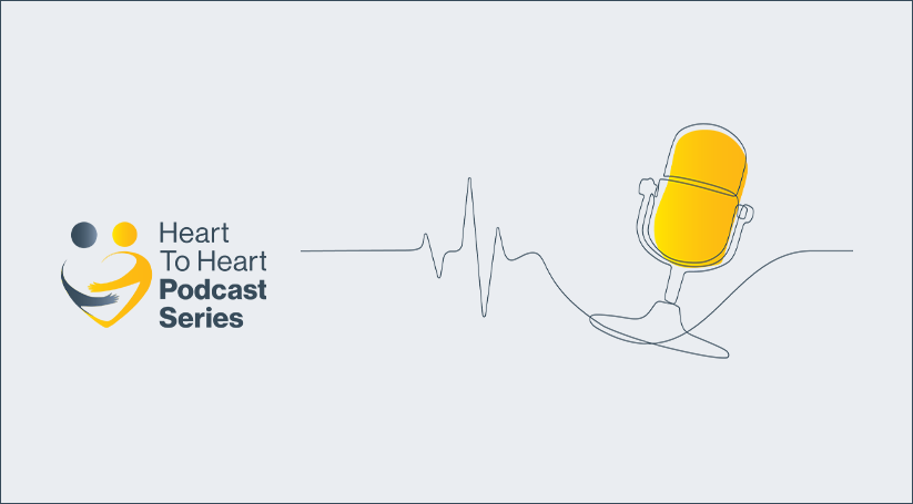 Thumbnail image of heart to heart logo and podcast icon.